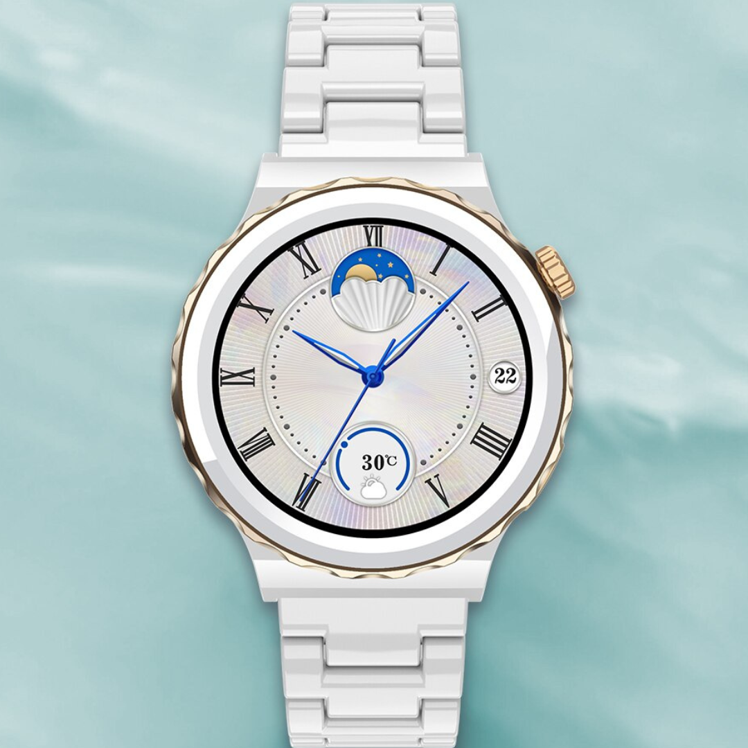 Luna Silver with Ceramic Band Smartwatch