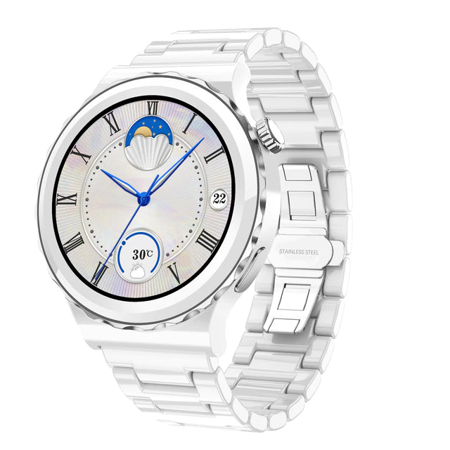 Luna Silver with Ceramic Band Smartwatch